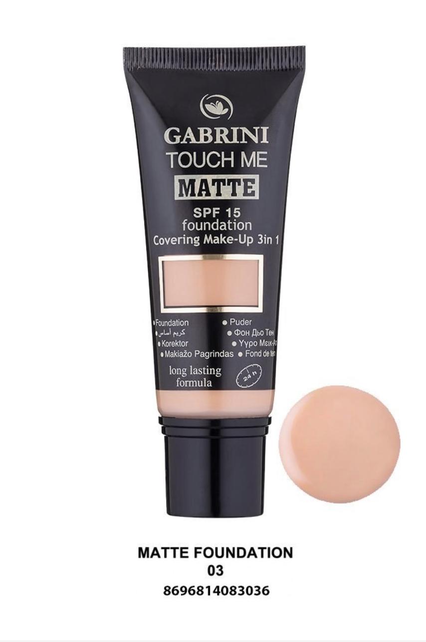 Gabrini Touch Me Matte Foundation with SPF 15