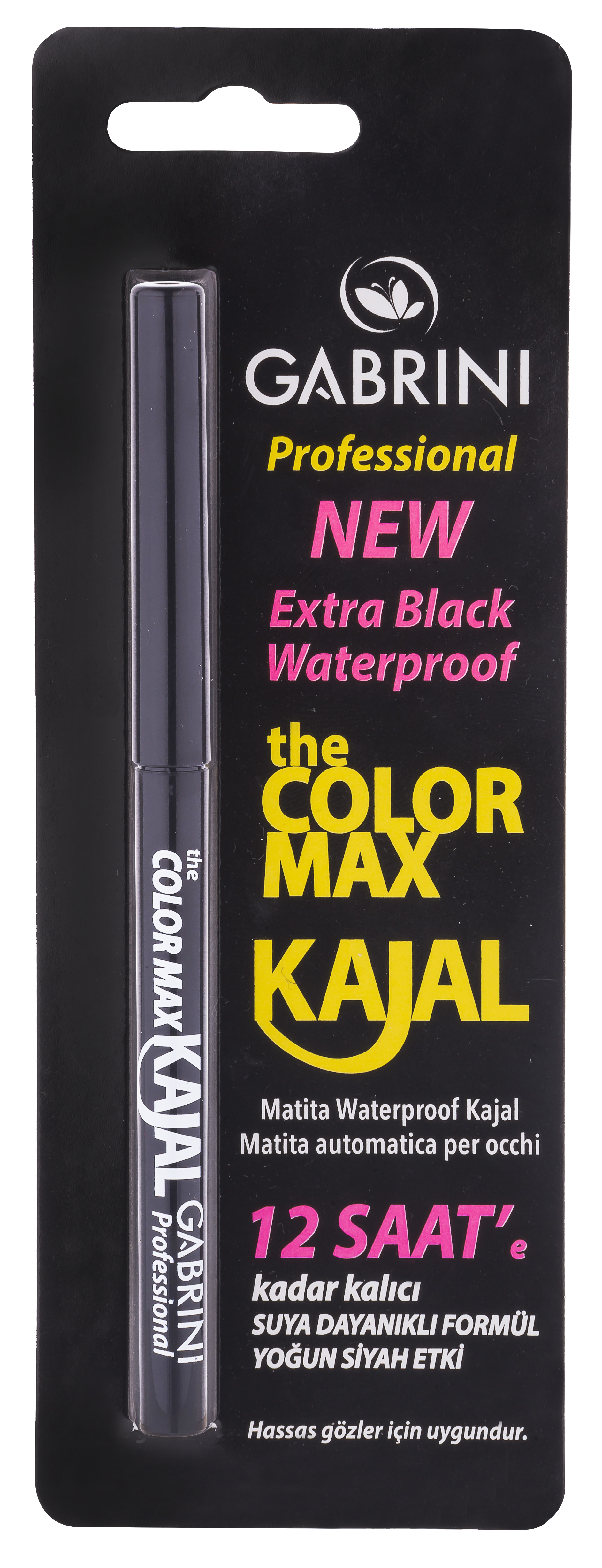 Gabrini Kajal Pencil - Extra Black Long Lasting upto 12 hours