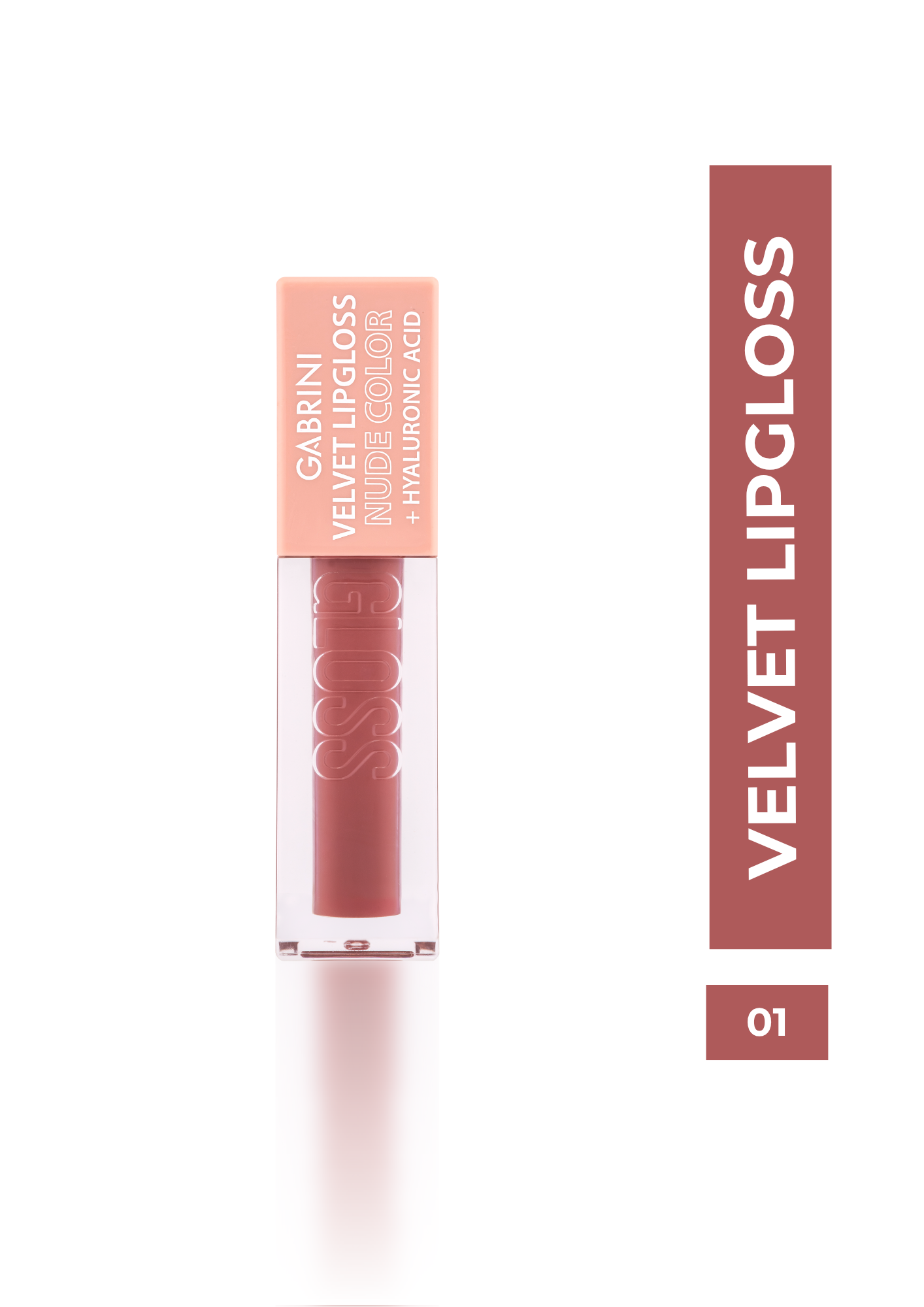 Gabrini Velvet Lipgloss Nude with Hyaluronic Acid